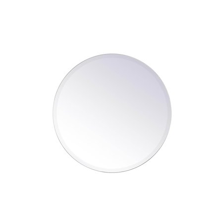 ELEGANT DECOR Gracin Round Mirror 24 Inch In Clear MR401924